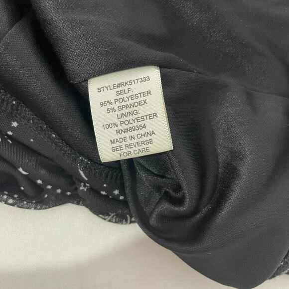 Ultra Flirt Ruched Dress M Celestial Gypsy Black Moon Stars Cottagecore Goth - Picture 4 of 7